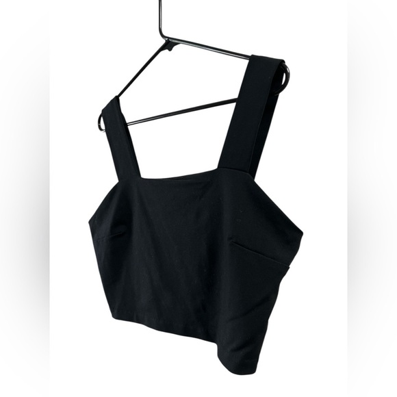 Tahari black tank top crop top - Picture 2 of 4